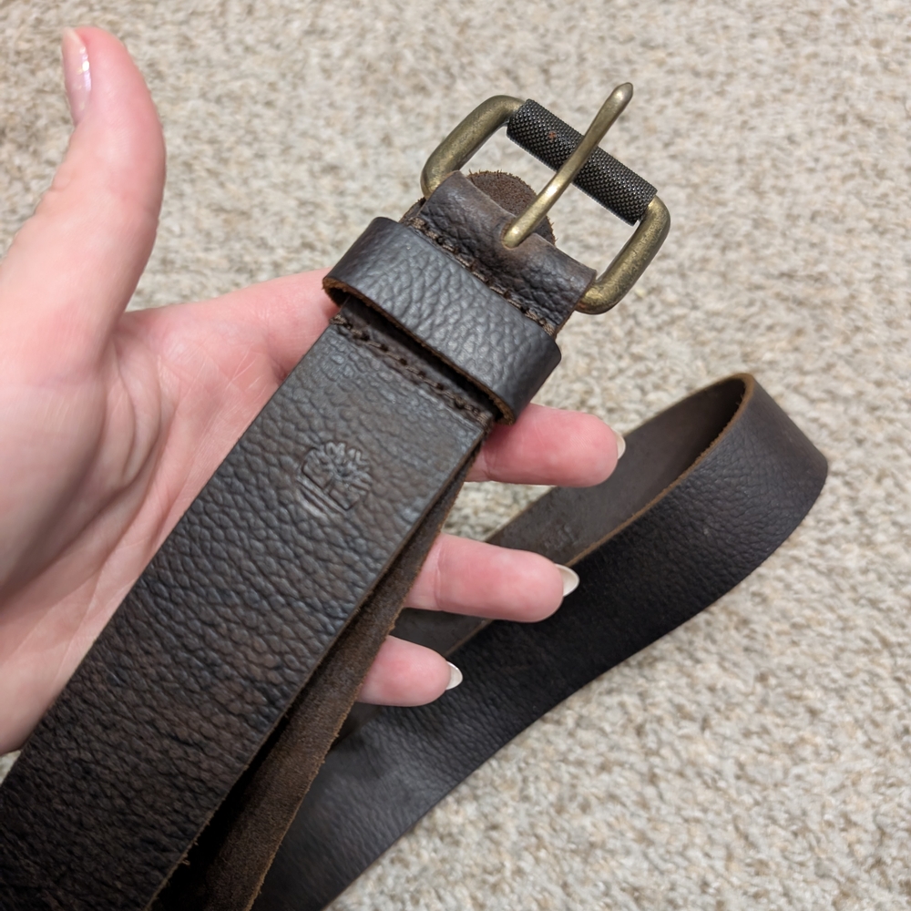 Timberland Brown Leather Belt - Picture 2 of 5